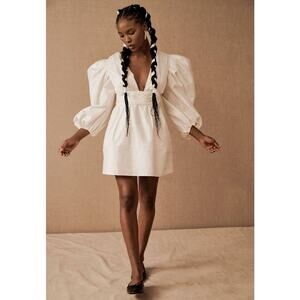 By Watters Meringue Bridal Silk Mini Dress in Ivory, Size 2